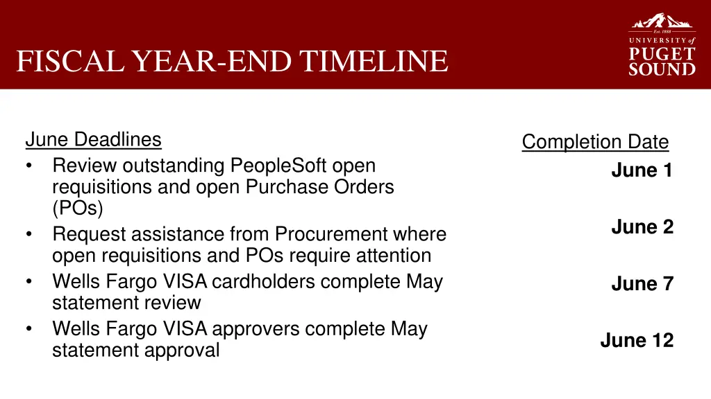 fiscal year end timeline