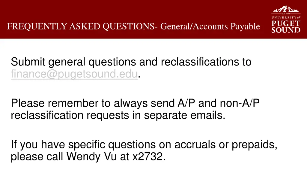 frequently asked questions general accounts