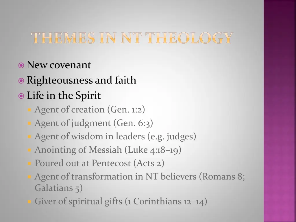 themes in nttheology