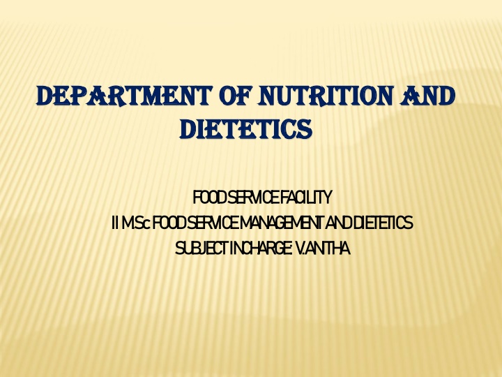 department of nutrition and department