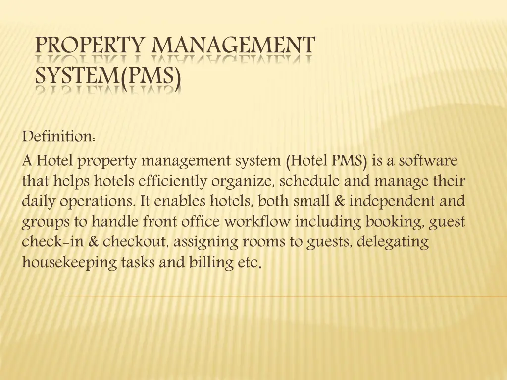 property management system pms