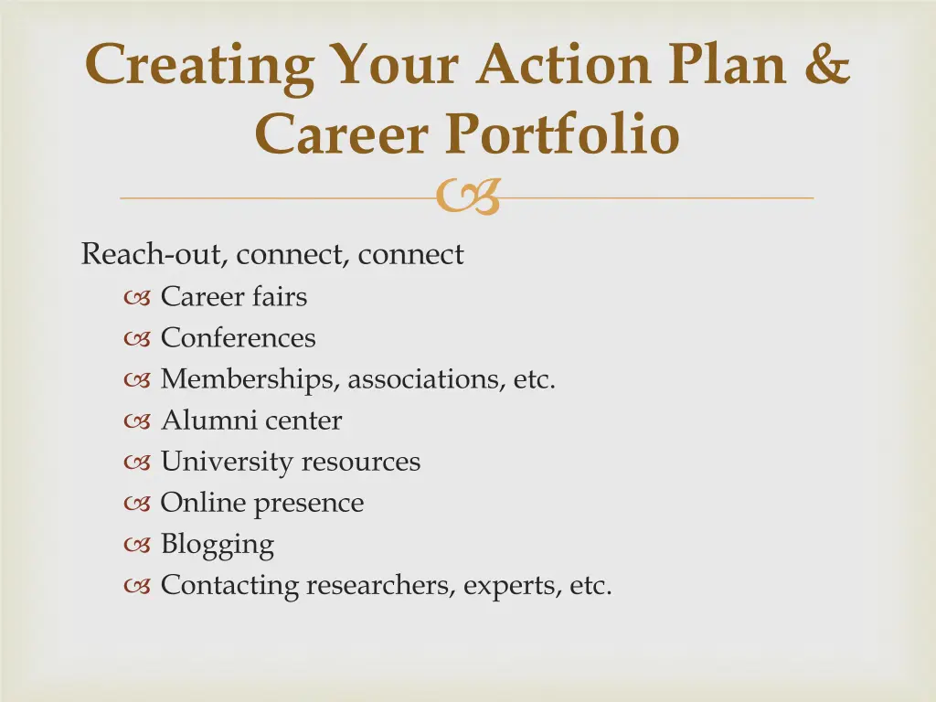 creating your action plan career portfolio 2