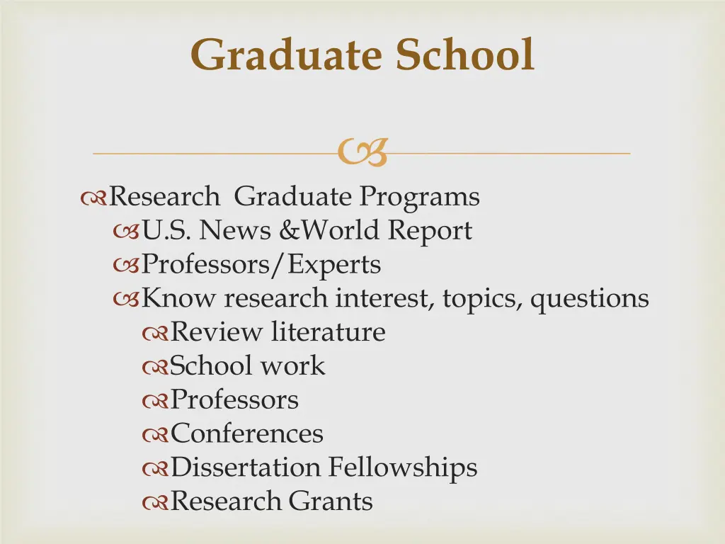 graduate school