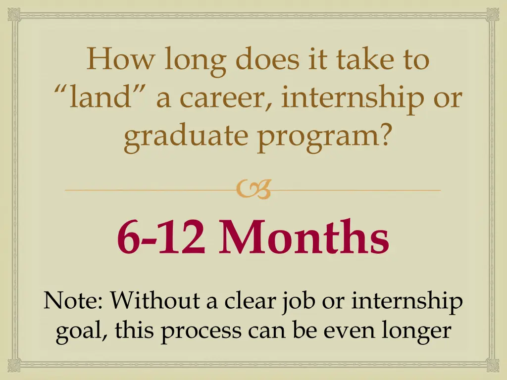 how long does it take to land a career internship
