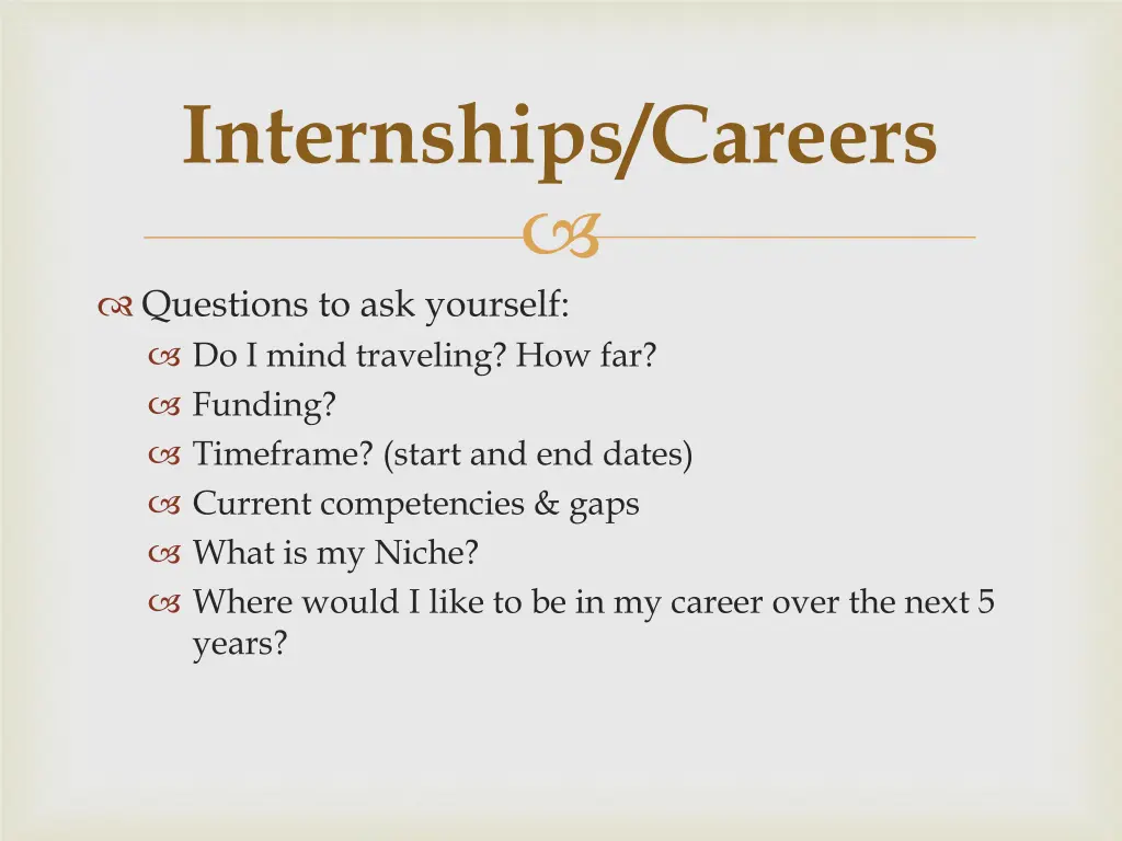 internships careers