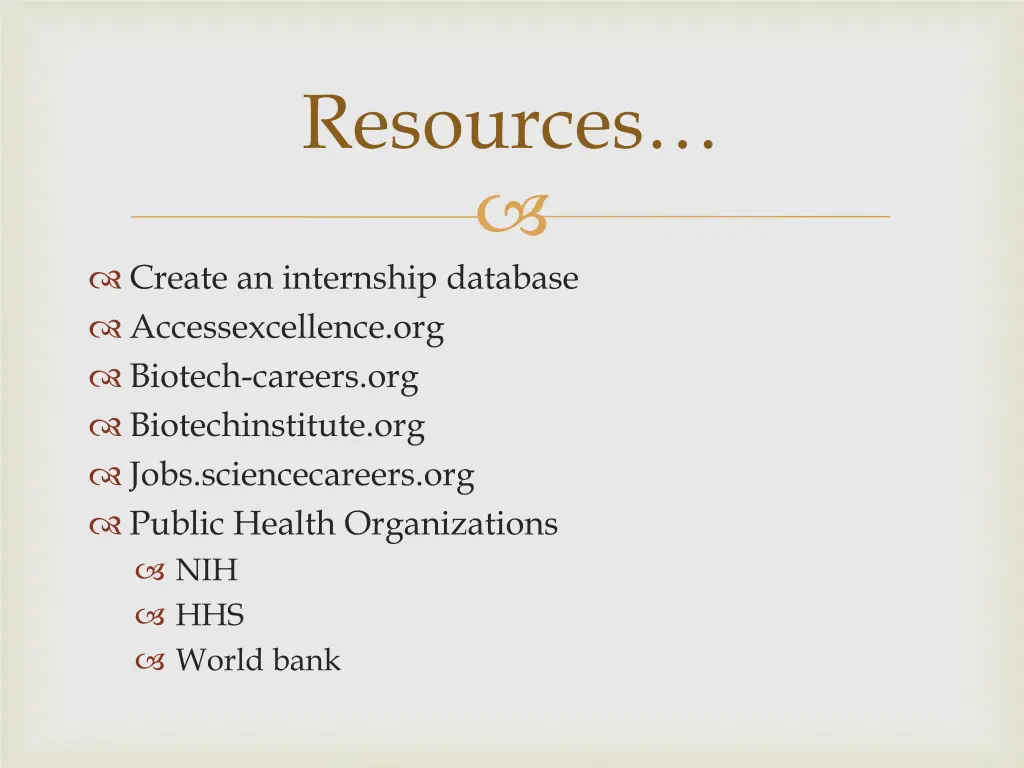 resources