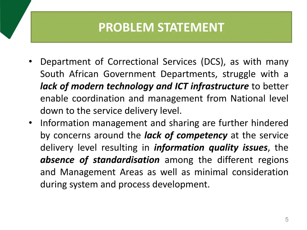 problem statement