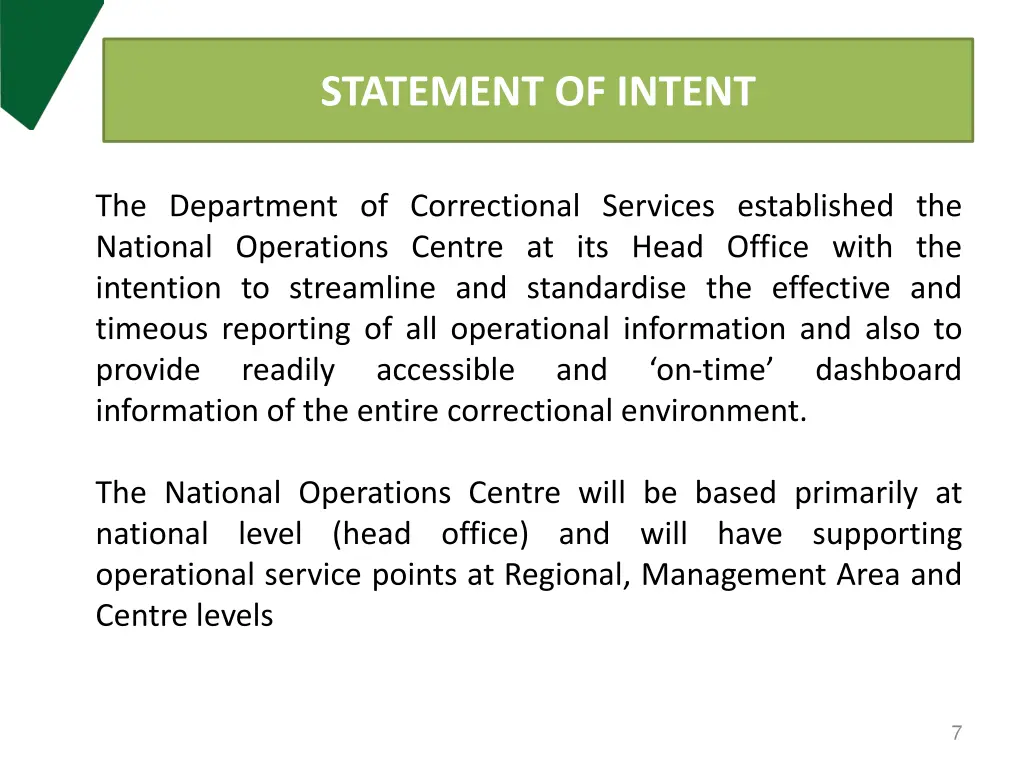 statement of intent