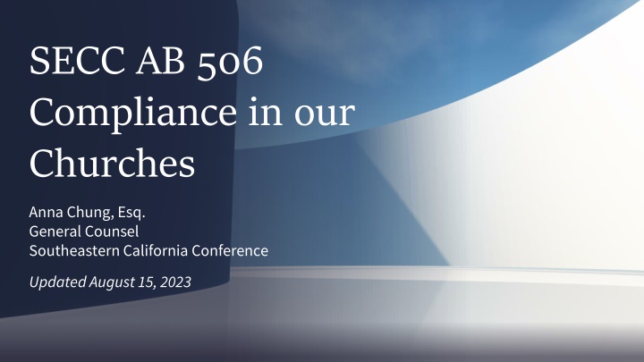 secc ab 506 compliance in our churches