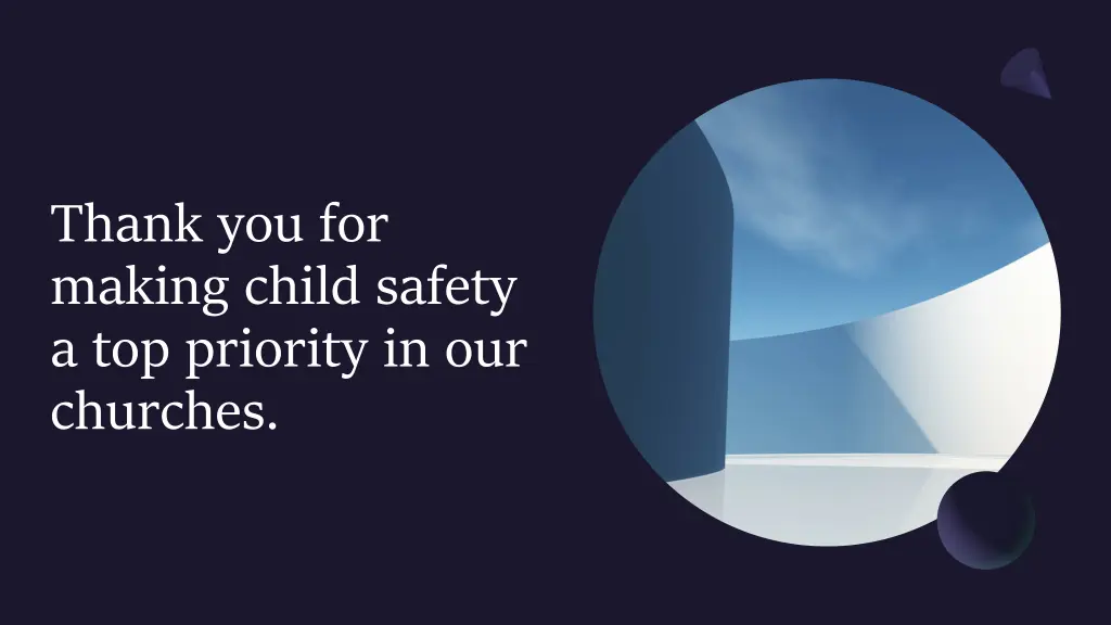 thank you for making child safety a top priority