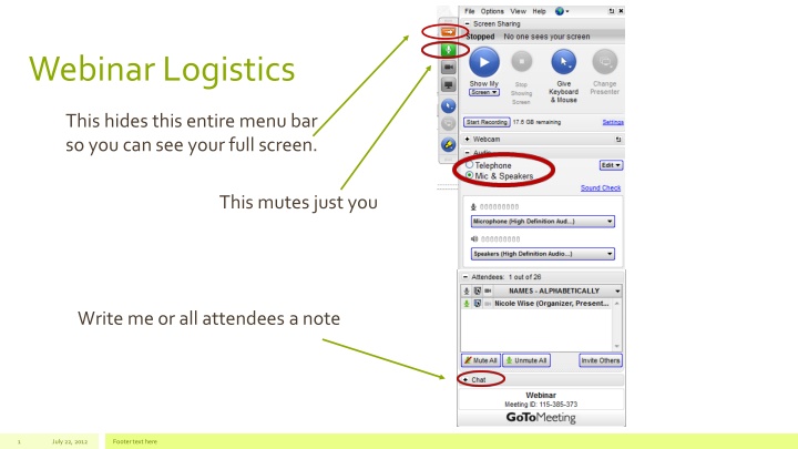 webinar logistics