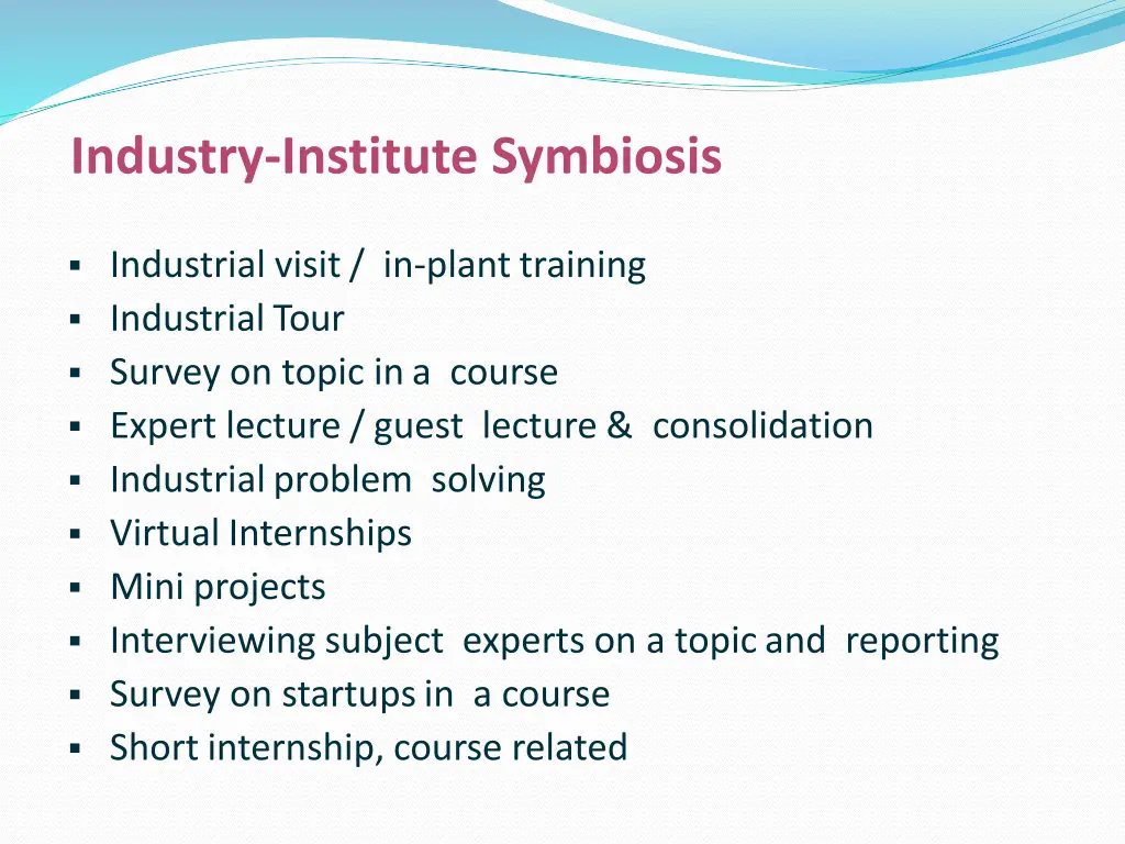 industry institute symbiosis
