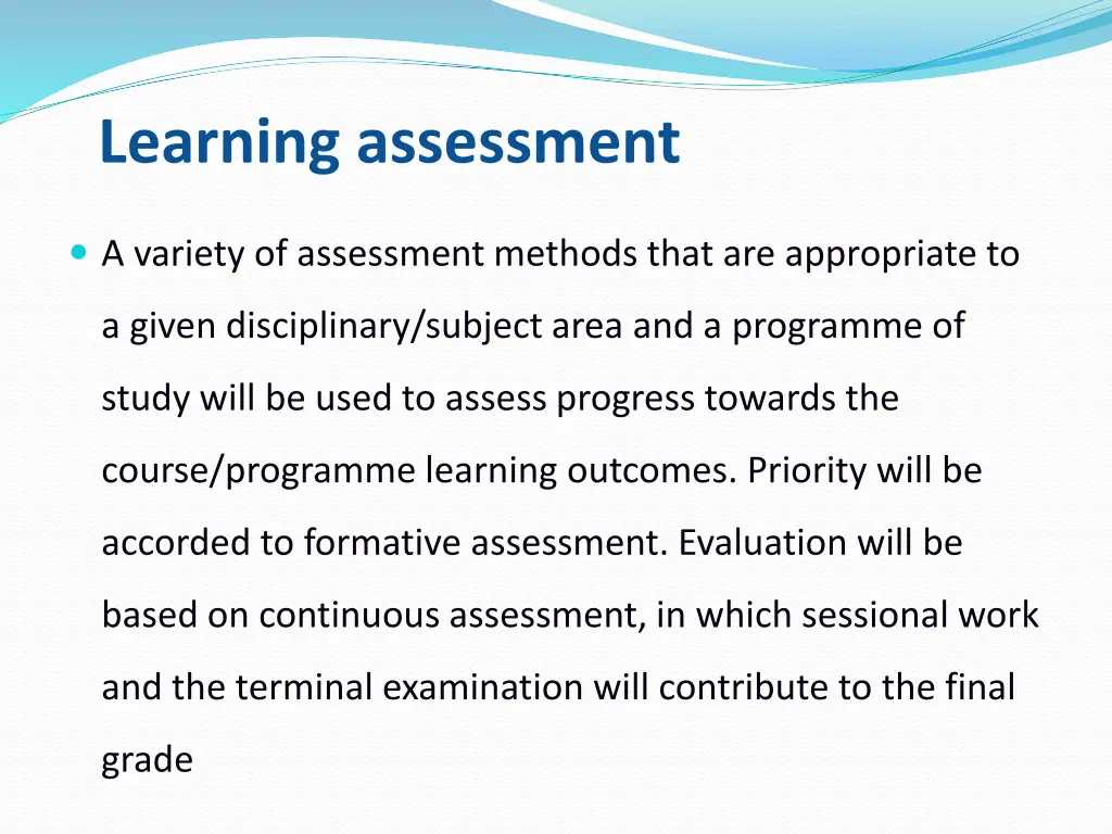 learning assessment