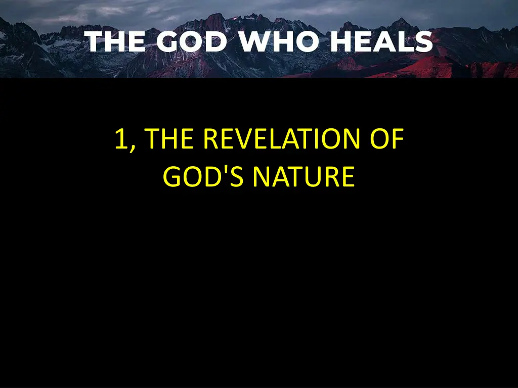 1 the revelation of god s nature
