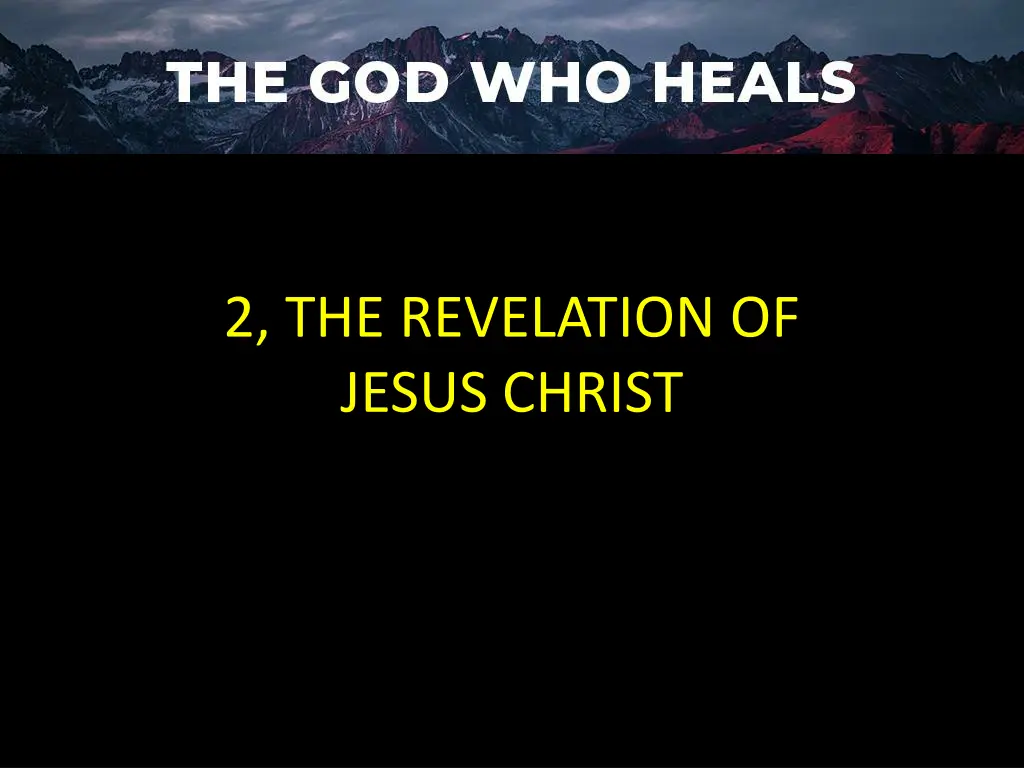 2 the revelation of jesus christ
