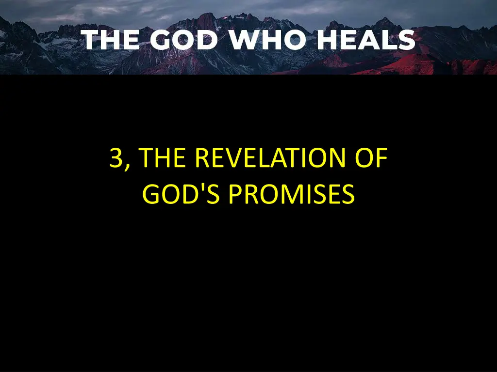 3 the revelation of god s promises