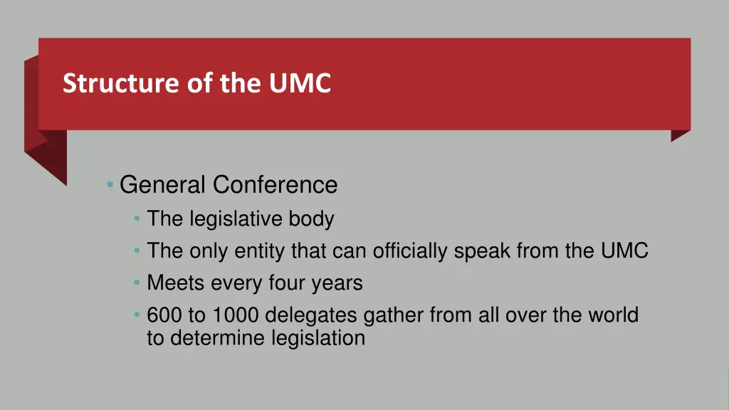 structure of the umc 1