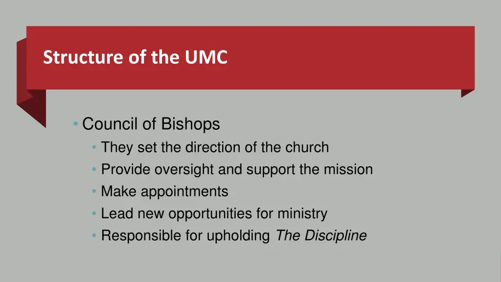 structure of the umc 2