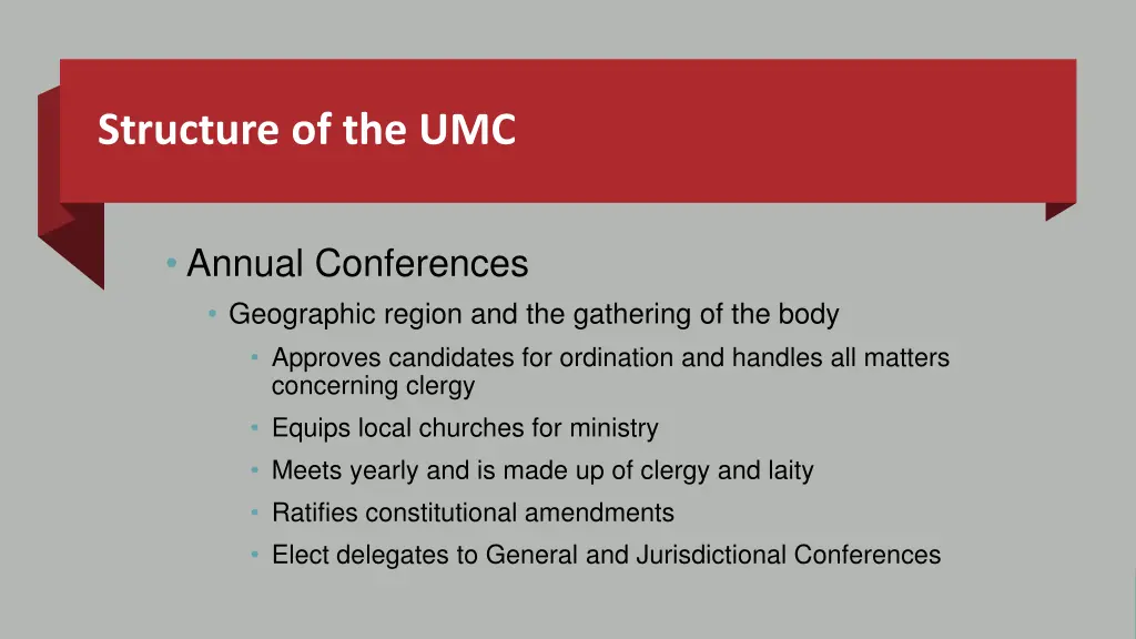 structure of the umc 5