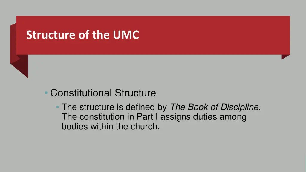 structure of the umc