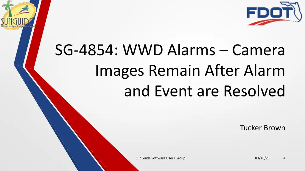 sg 4854 wwd alarms camera images remain after