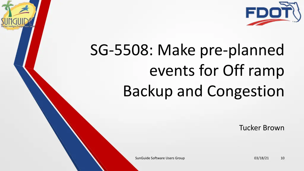 sg 5508 make pre planned events for off ramp