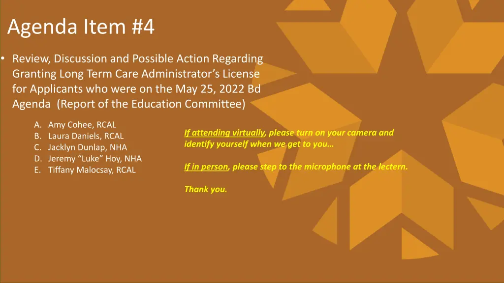 agenda item 4