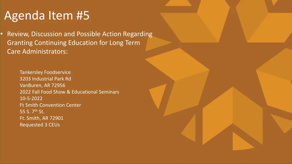 agenda item 5