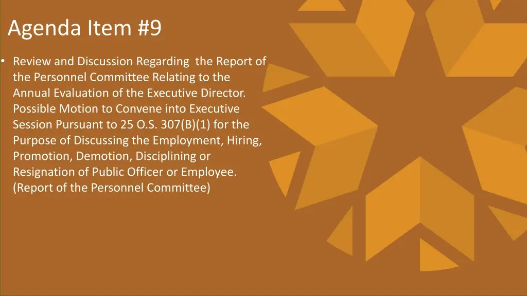 agenda item 9