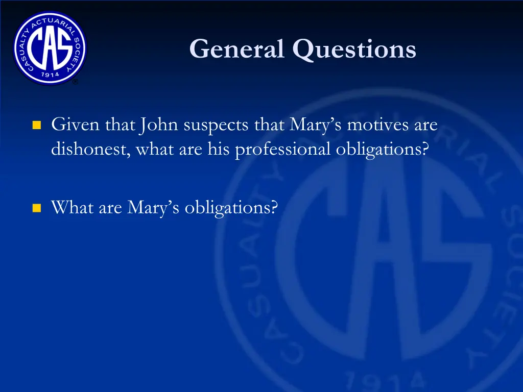 general questions