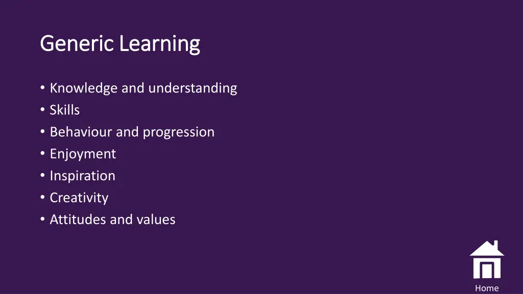 generic learning generic learning