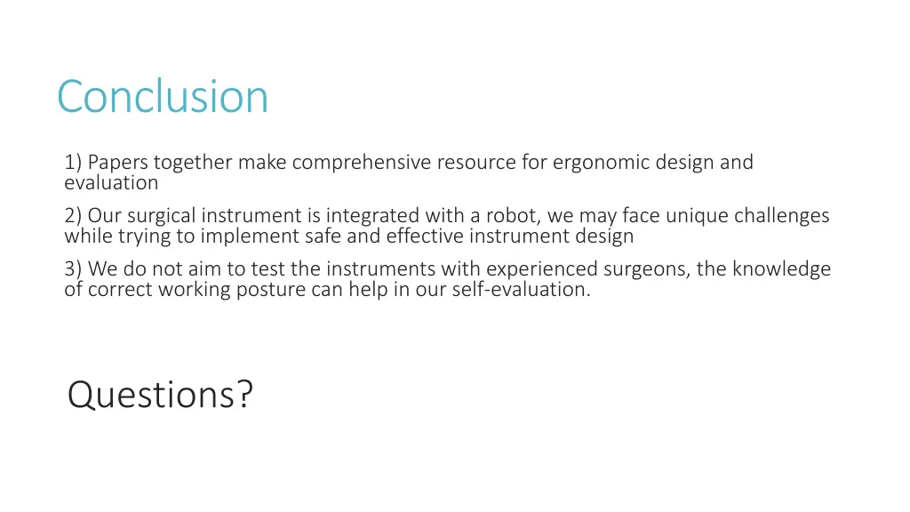 conclusion