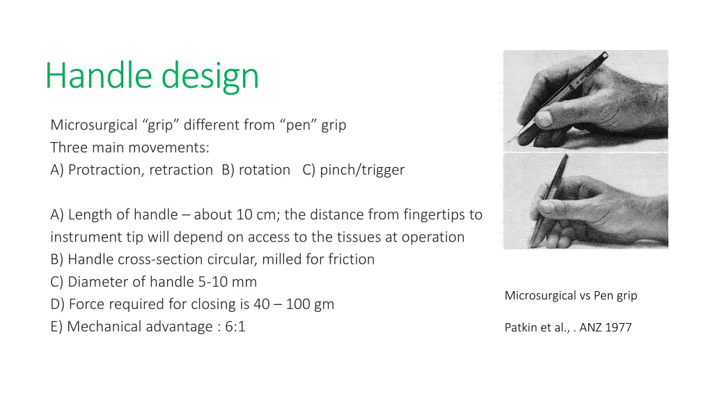 handle design