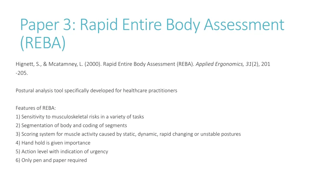 paper 3 rapid entire body assessment reba