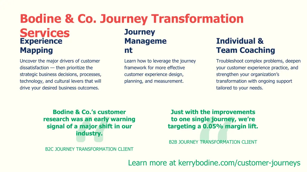 bodine co journey transformation services