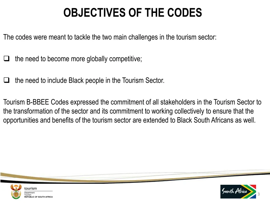 objectives of the codes