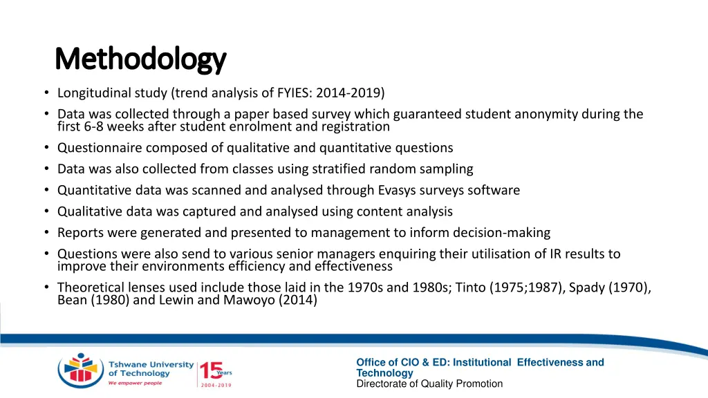 methodology methodology longitudinal study trend