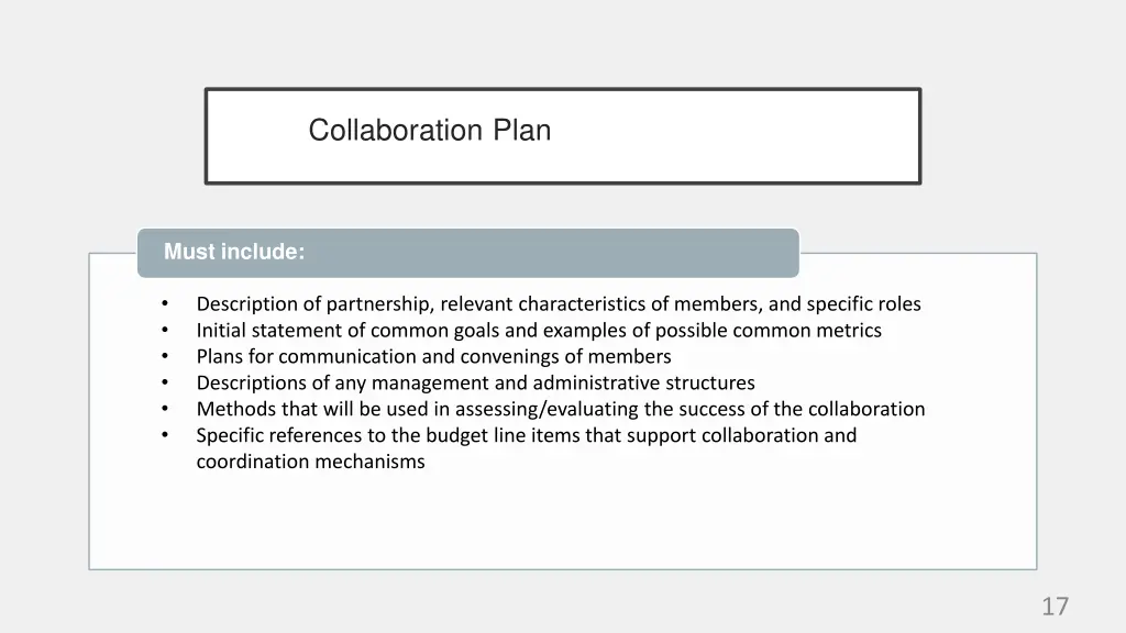 collaboration plan