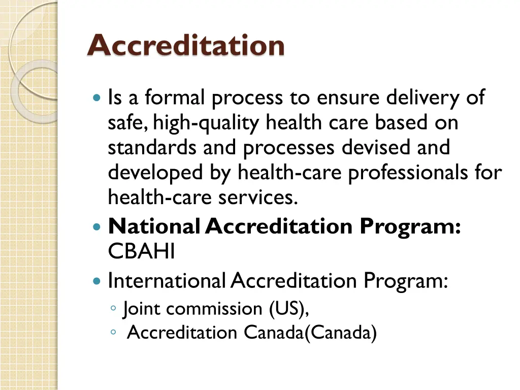accreditation