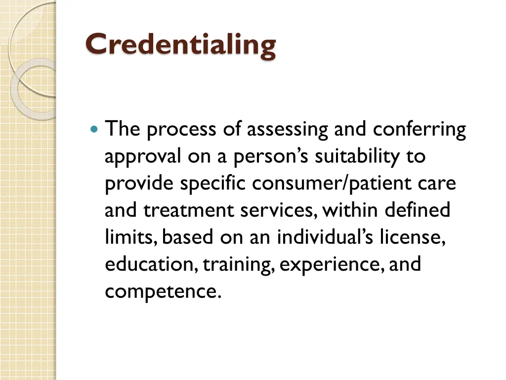 credentialing