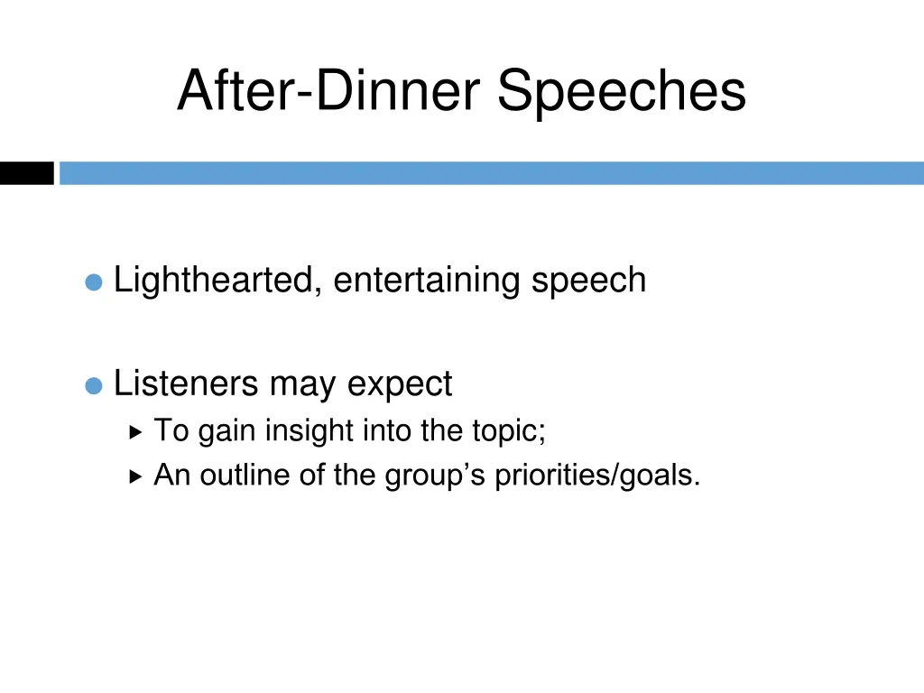 after dinner speeches
