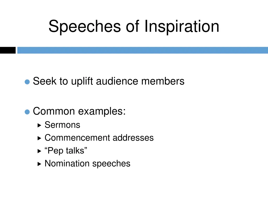 speeches of inspiration