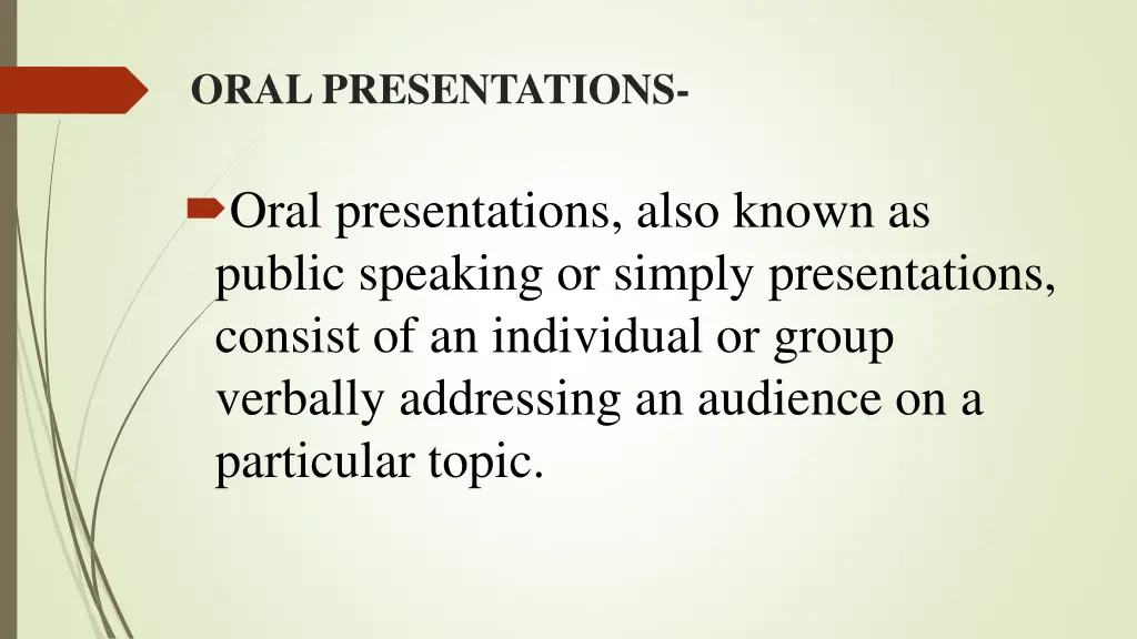 oral presentations