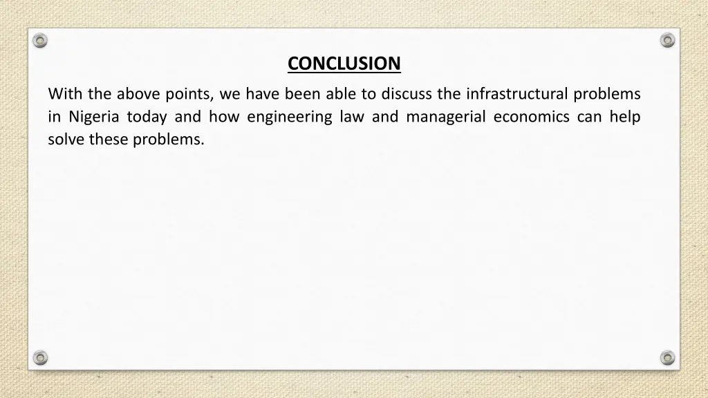 conclusion