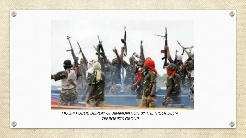 fig 3 4 public display of ammunition by the niger