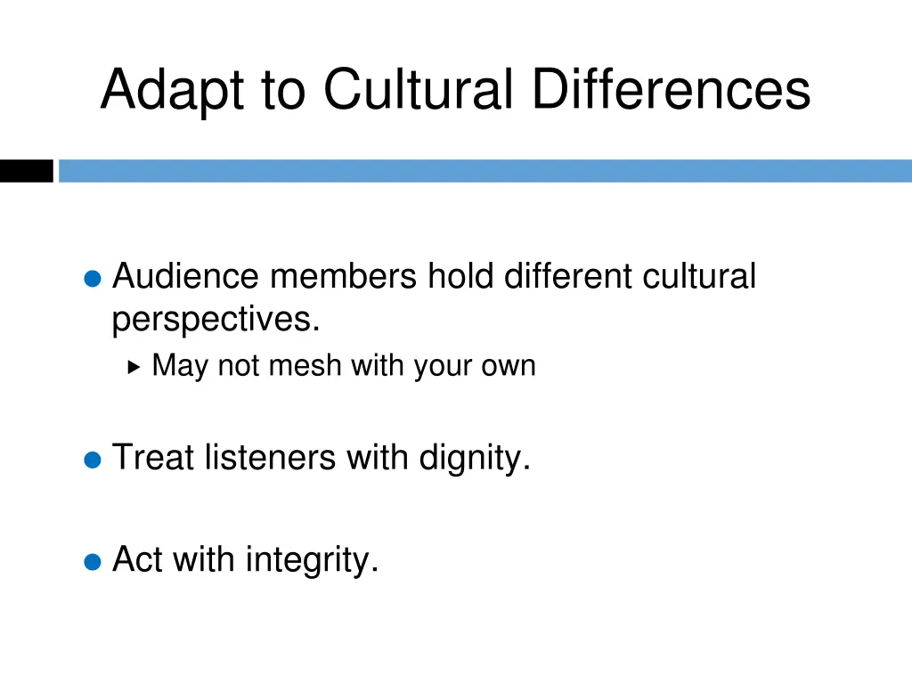 adapt to cultural differences