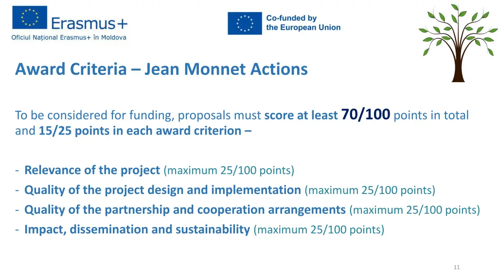 award criteria jean monnet actions