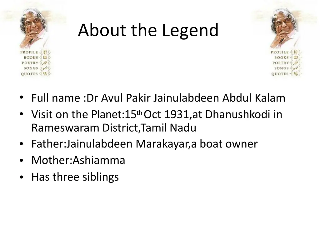 about the legend