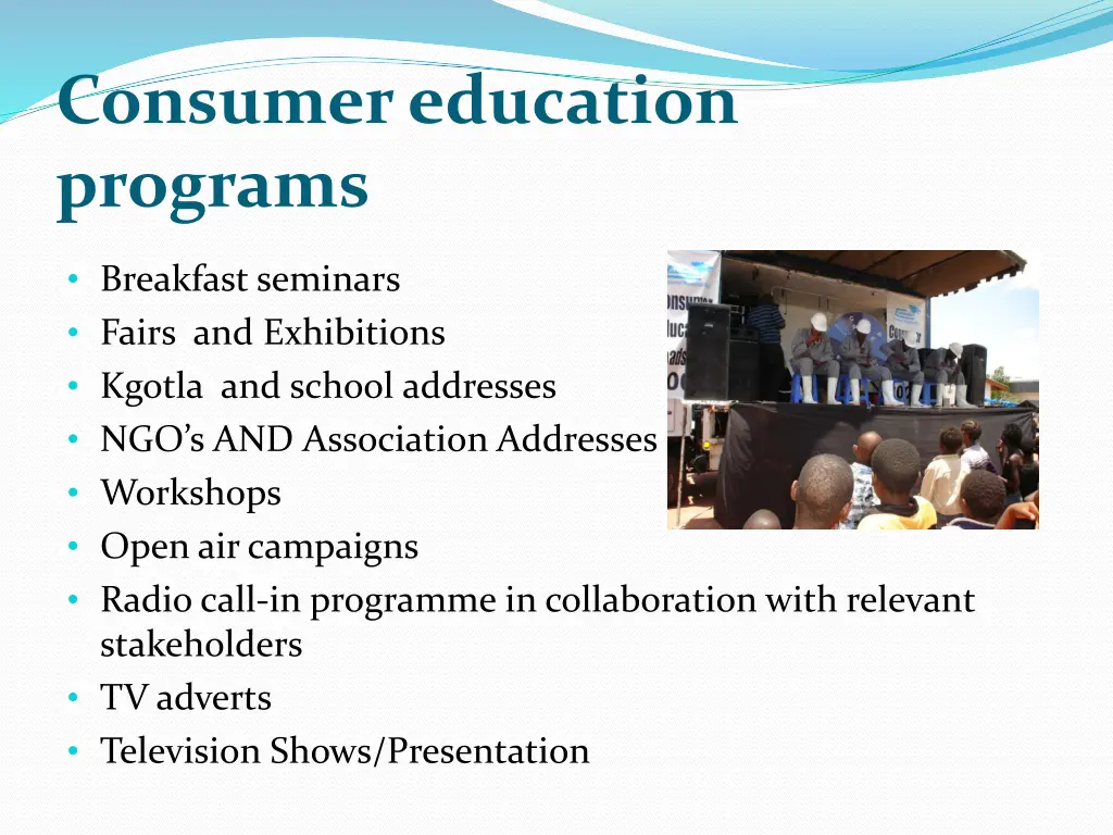 consumer education programs