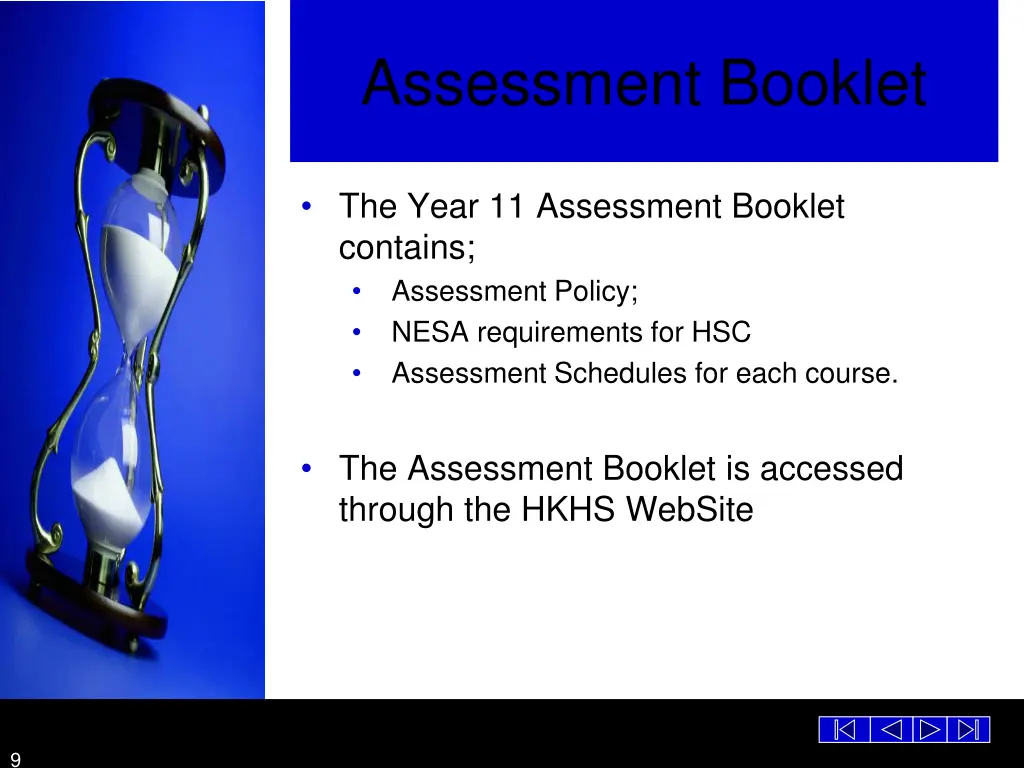 assessment booklet